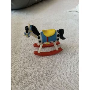 Vintage Wilton Rocking‎ Horse Cake Topper Baby Shower Kids Cake 1978 3"x2.25"